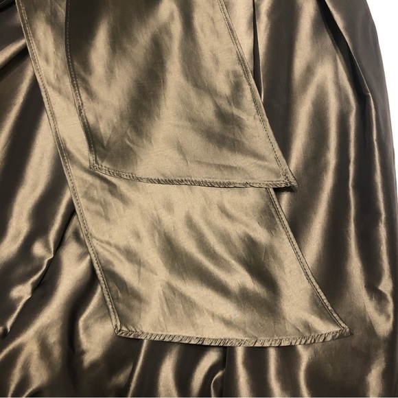 Zara Basic Strapless Metallic Gunmetal Bubble Mini Formal Dress Size Small - Picture 6 of 15